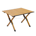 small size wood color light weight aluminum folding camping table